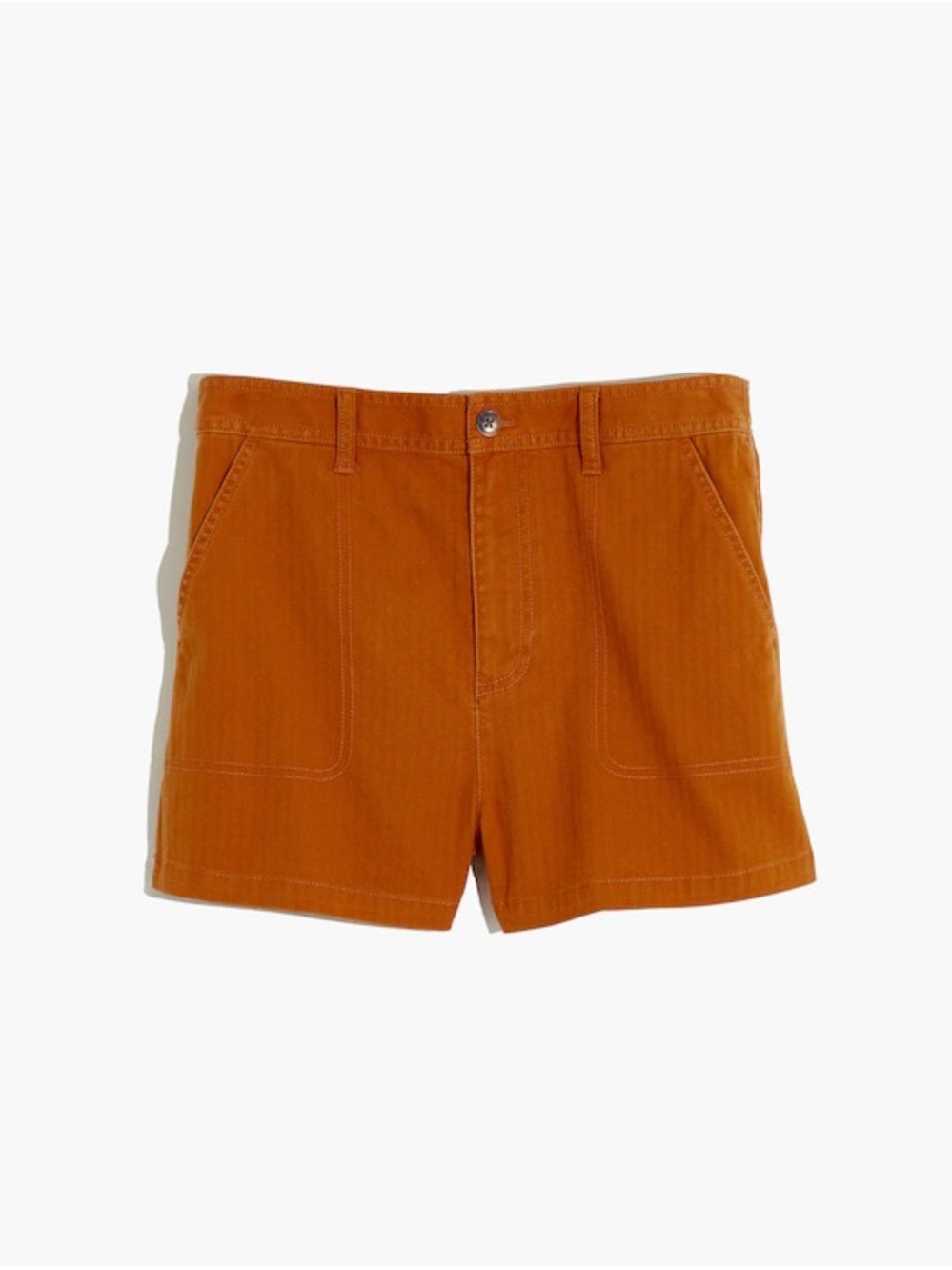 Madewell Women's Rust Orange Flat Front Shorts